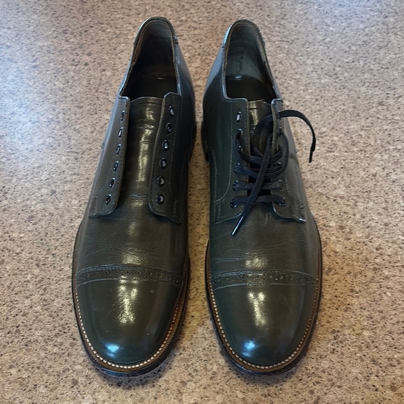 Stacy Adams Green Oxfords with Closed Lacing and Toe‎ Cap - Picture 1 of 10